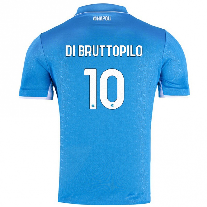 Men Football Giuseppe Ambrosino Di Bruttopilo #10 Sky Blue Home Jersey 2024/25 T-Shirt Australia