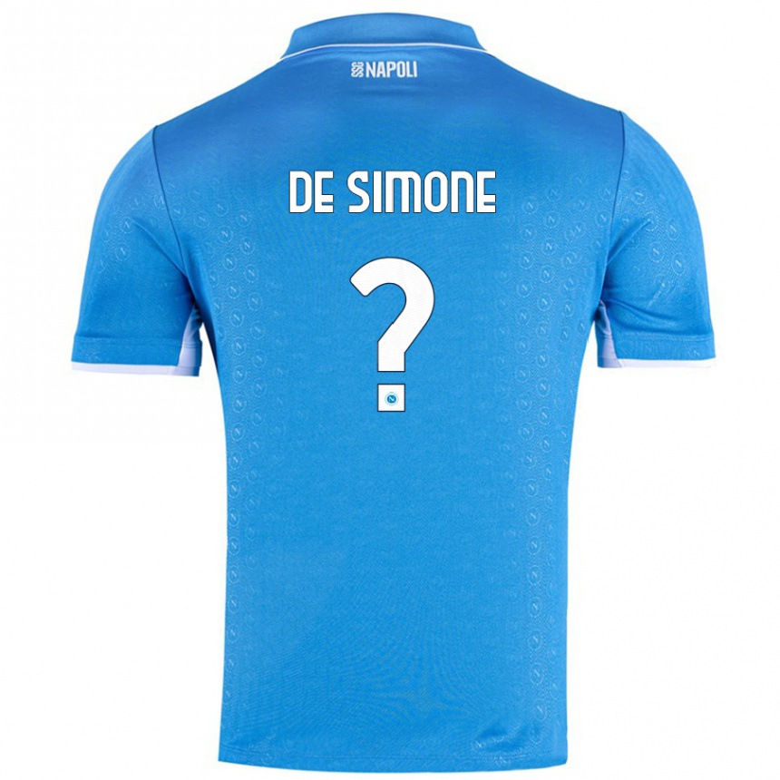 Men Football Paolo De Simone #0 Sky Blue Home Jersey 2024/25 T-Shirt Australia