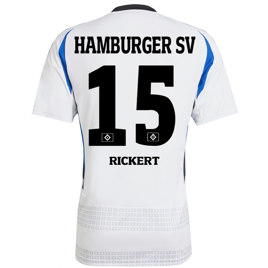 Men Football Manja Rickert #15 White Blue Home Jersey 2024/25 T-Shirt Australia