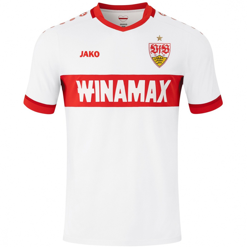 Men Football Tino Kaufmann #36 White Red Home Jersey 2024/25 T-Shirt Australia