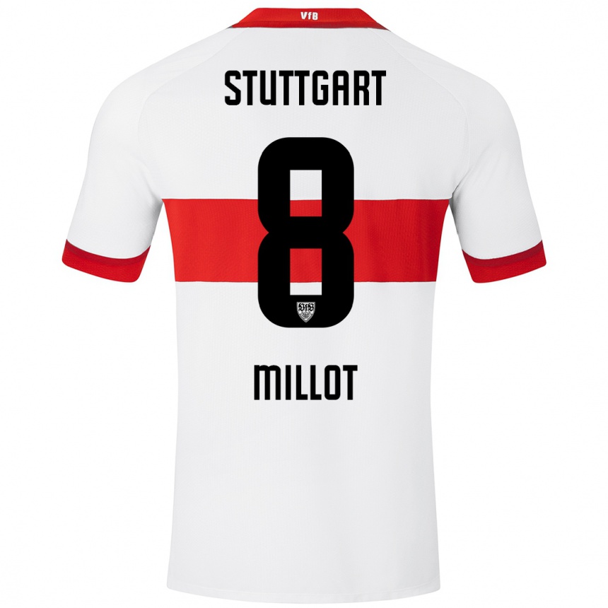 Men Football Enzo Millot #8 White Red Home Jersey 2024/25 T-Shirt Australia