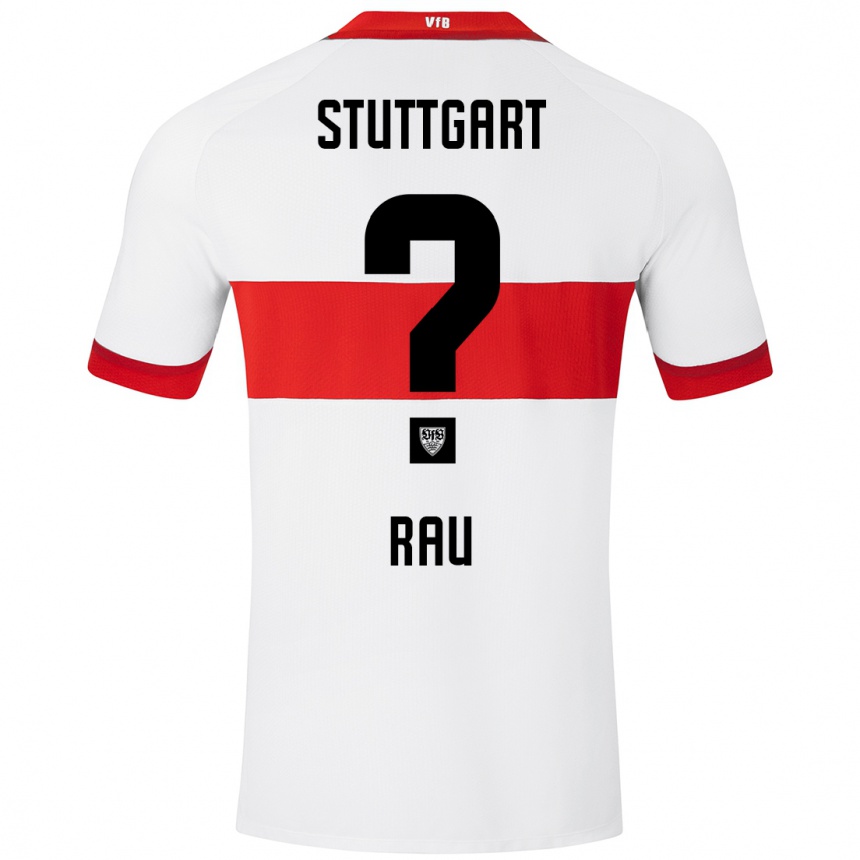 Men Football Eliyah Rau #0 White Red Home Jersey 2024/25 T-Shirt Australia