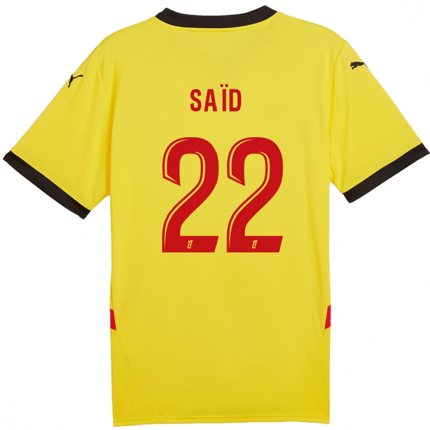 Men Football Wesley Saïd #22 Yellow Red Home Jersey 2024/25 T-Shirt Australia