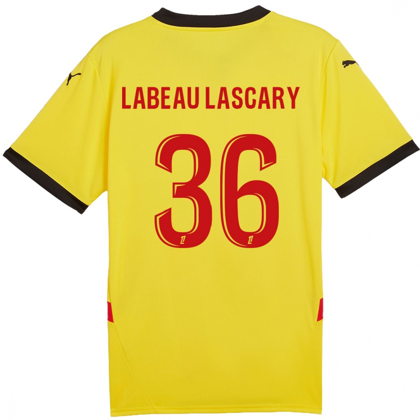 Men Football Rémy Labeau Lascary #36 Yellow Red Home Jersey 2024/25 T-Shirt Australia