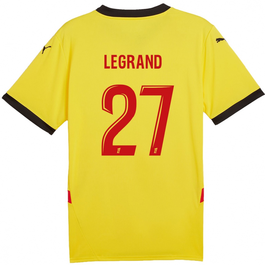 Men Football Bérénice Legrand #27 Yellow Red Home Jersey 2024/25 T-Shirt Australia