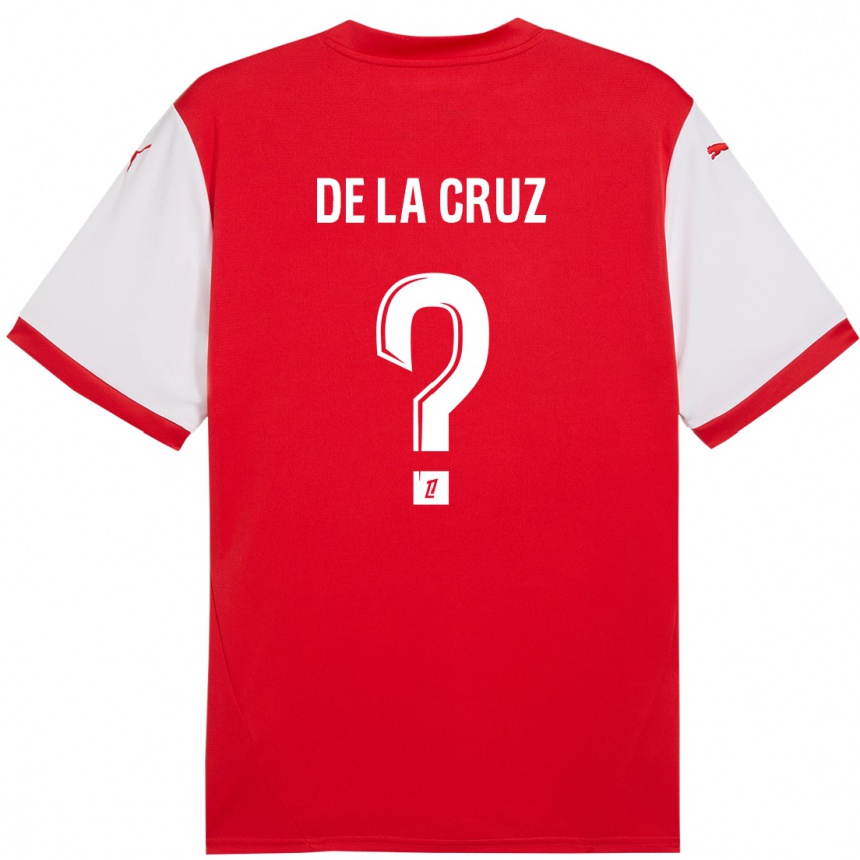 Men Football Maiky De La Cruz #0 Red White Home Jersey 2024/25 T-Shirt Australia