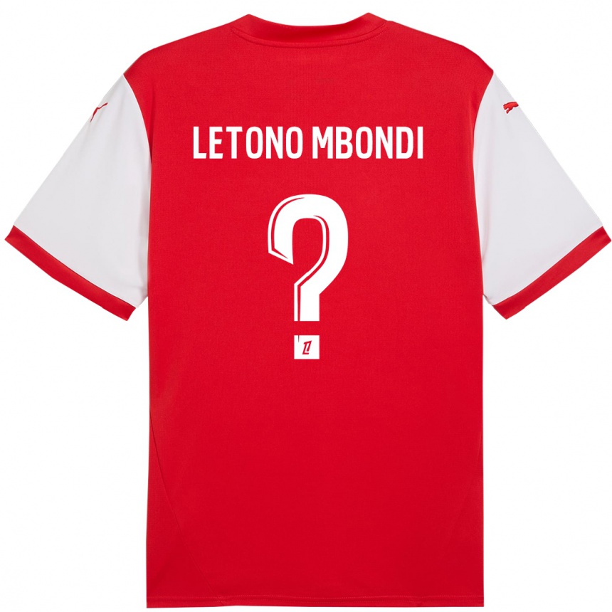 Men Football Christ-Emmanuel Letono Mbondi #0 Red White Home Jersey 2024/25 T-Shirt Australia