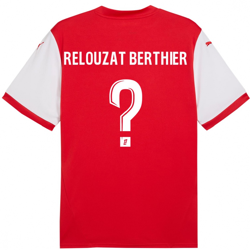 Men Football Maxime Relouzat Berthier #0 Red White Home Jersey 2024/25 T-Shirt Australia