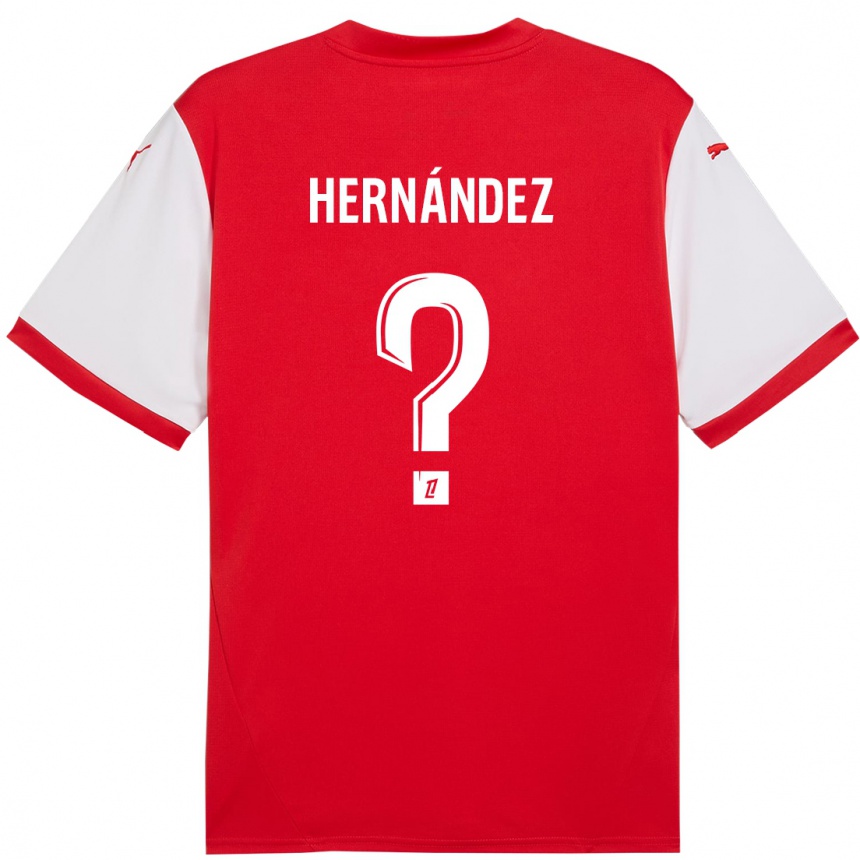 Men Football Melvin Hernández #0 Red White Home Jersey 2024/25 T-Shirt Australia