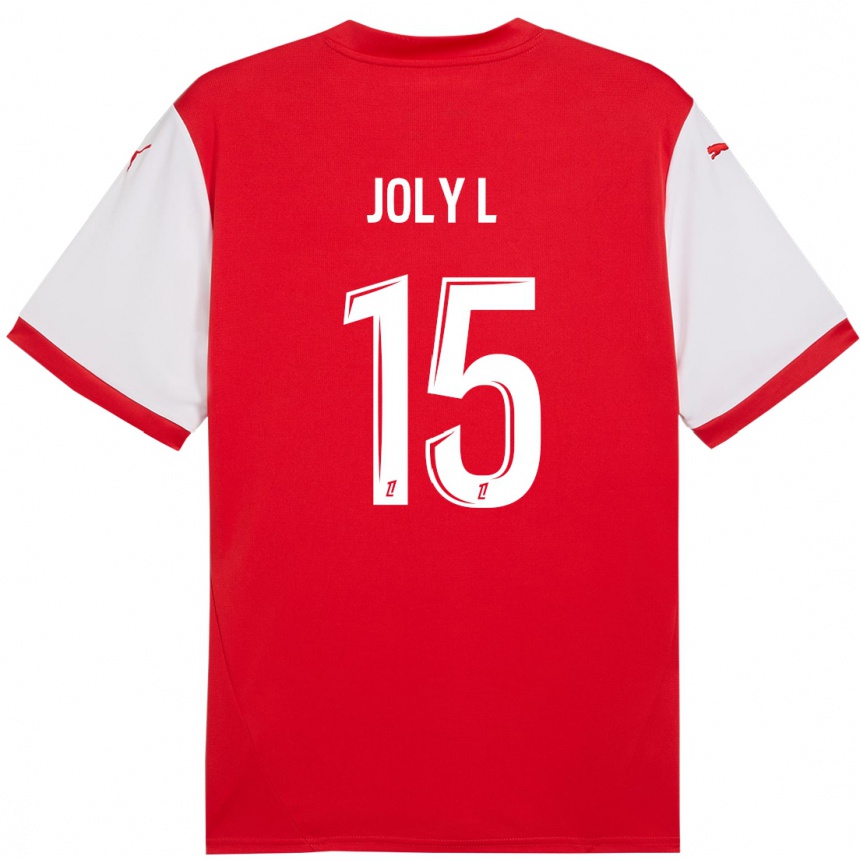 Men Football Lou Ann Joly #15 Red White Home Jersey 2024/25 T-Shirt Australia