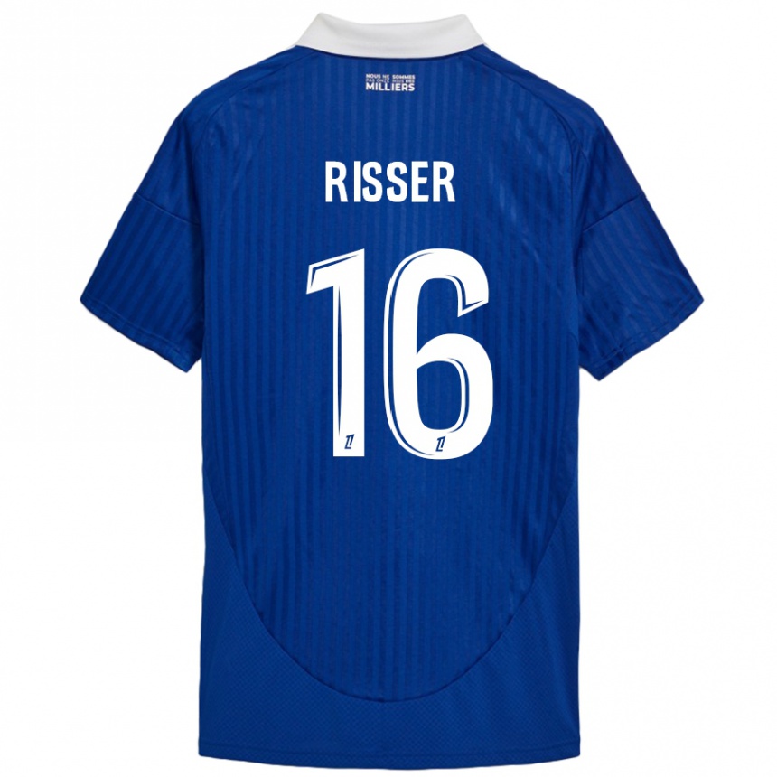 Men Football Robin Risser #16 Blue White Home Jersey 2024/25 T-Shirt Australia