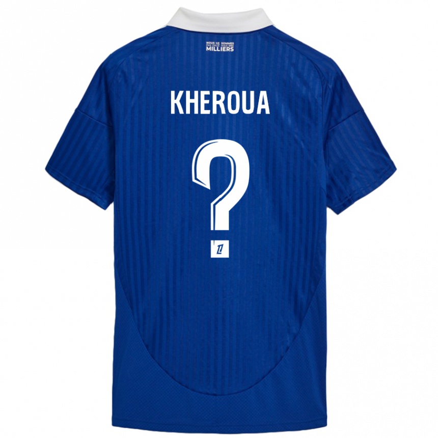 Men Football Nail Kheroua #0 Blue White Home Jersey 2024/25 T-Shirt Australia