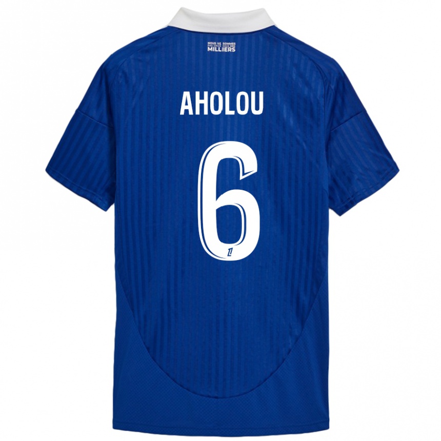 Men Football Jean-Eudes Aholou #6 Blue White Home Jersey 2024/25 T-Shirt Australia