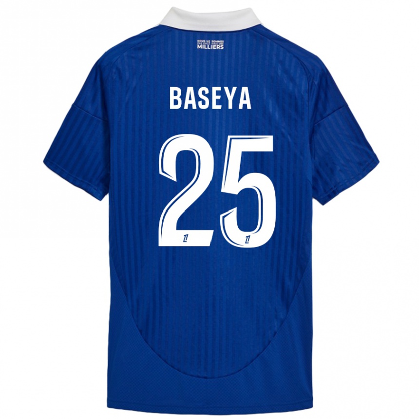 Men Football Steven Baseya #25 Blue White Home Jersey 2024/25 T-Shirt Australia