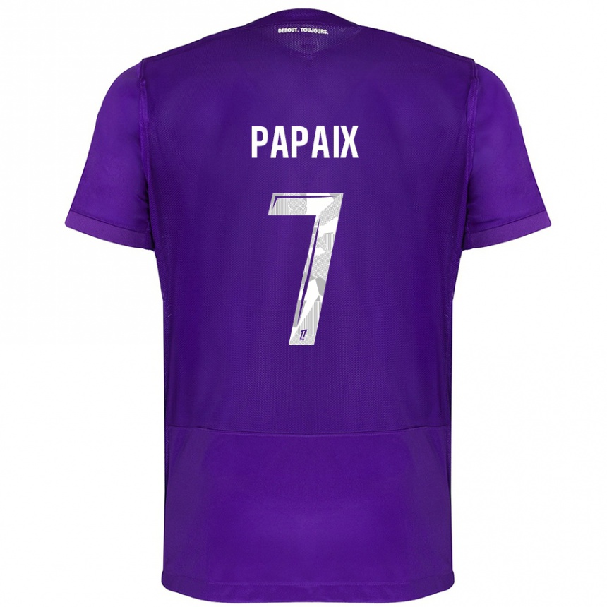 Men Football Marie Papaix #7 Purple White Home Jersey 2024/25 T-Shirt Australia