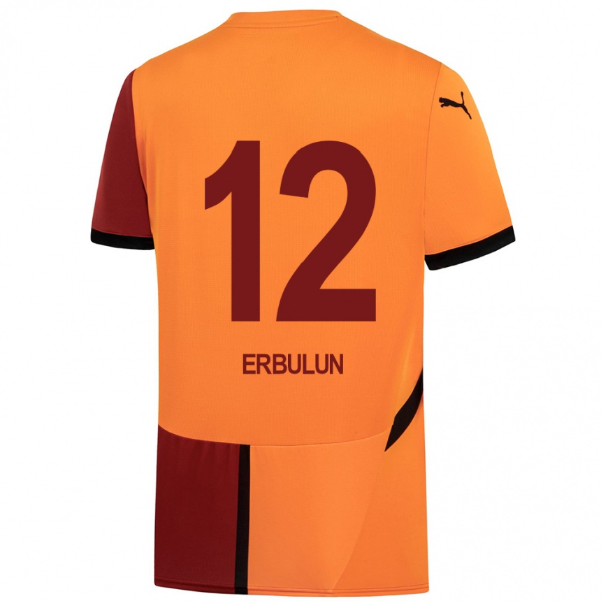 Men Football Helin Erbulun #12 Yellow Red Home Jersey 2024/25 T-Shirt Australia