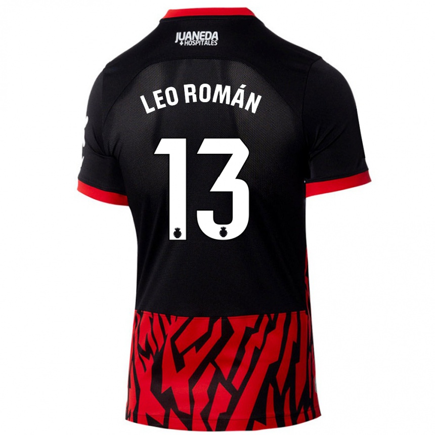 Men Football Leo Román #13 Black Red Home Jersey 2024/25 T-Shirt Australia