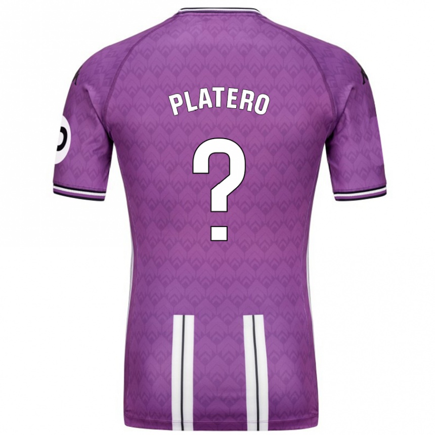 Men Football Miguel Platero #0 Purple White Home Jersey 2024/25 T-Shirt Australia