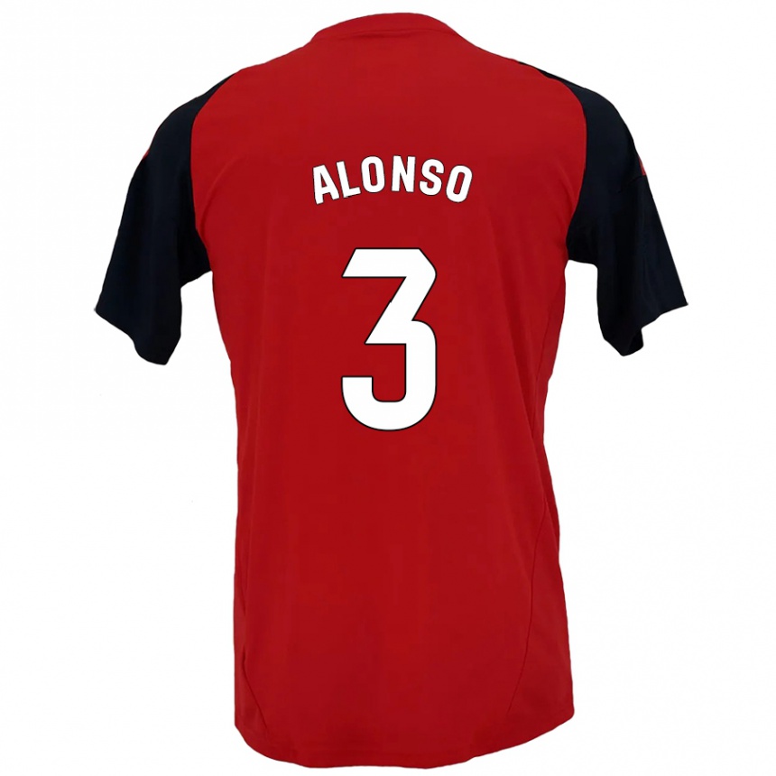 Men Football Julio Alonso #3 Red Black Home Jersey 2024/25 T-Shirt Australia