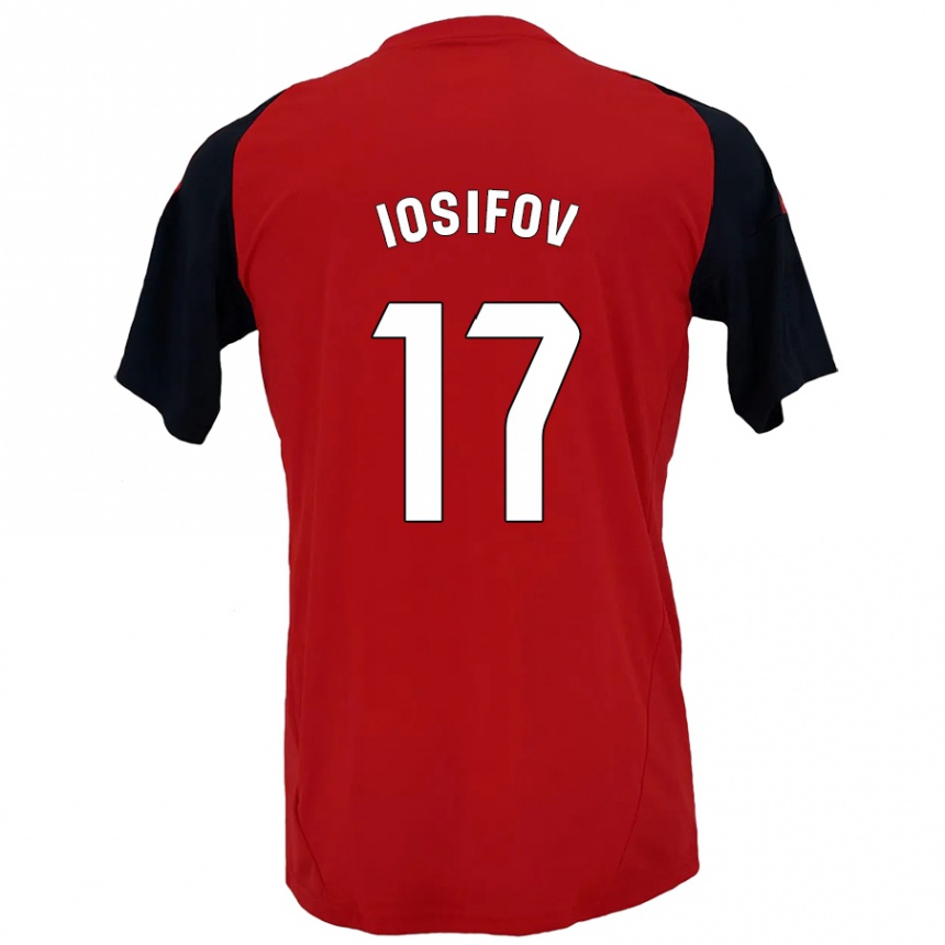 Men Football Nikita Iosifov #17 Red Black Home Jersey 2024/25 T-Shirt Australia