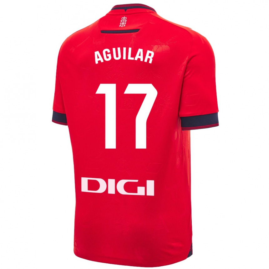 Men Football Eneko Aguilar #17 Red White Home Jersey 2024/25 T-Shirt Australia