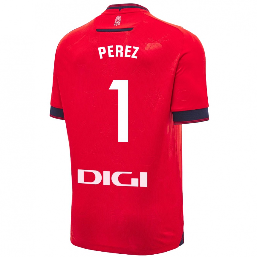 Men Football Silvia Pérez Fernández De Romarategui #1 Red White Home Jersey 2024/25 T-Shirt Australia