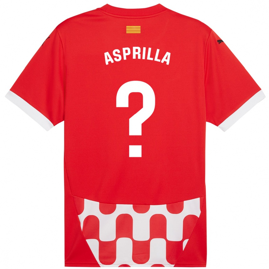 Men Football Yáser Asprilla #0 Red White Home Jersey 2024/25 T-Shirt Australia