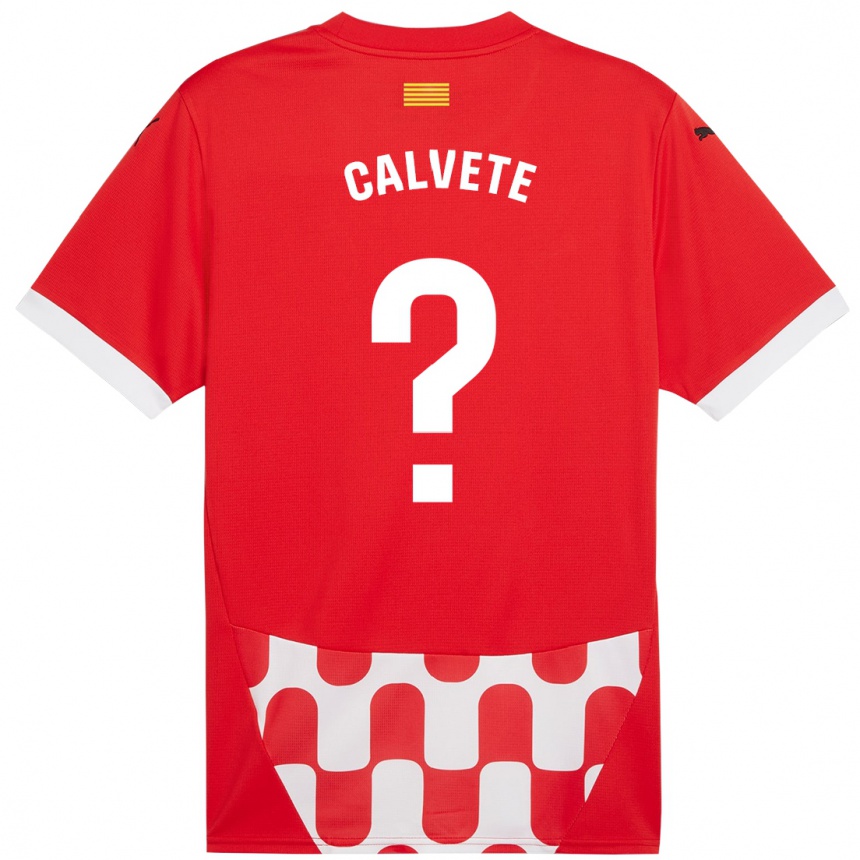 Men Football Pablo Calvete #0 Red White Home Jersey 2024/25 T-Shirt Australia