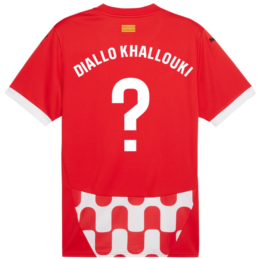 Men Football Siaka Diallo Khallouki #0 Red White Home Jersey 2024/25 T-Shirt Australia