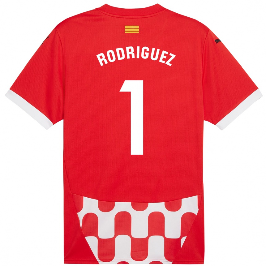 Men Football Maria Rodríguez #1 Red White Home Jersey 2024/25 T-Shirt Australia