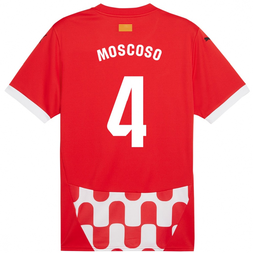 Men Football Miriam Moscoso #4 Red White Home Jersey 2024/25 T-Shirt Australia