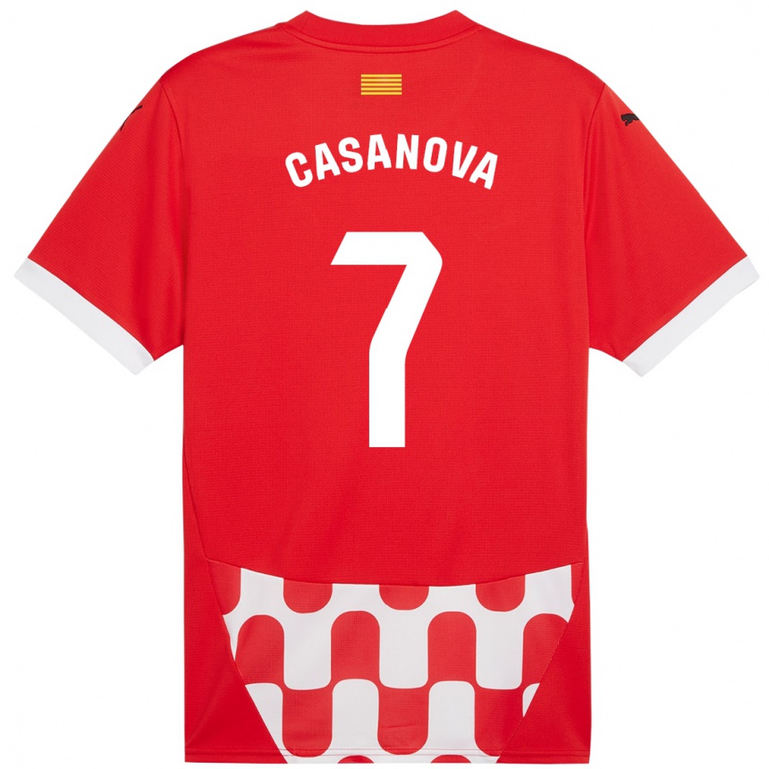 Men Football Àstrid Casanova #7 Red White Home Jersey 2024/25 T-Shirt Australia