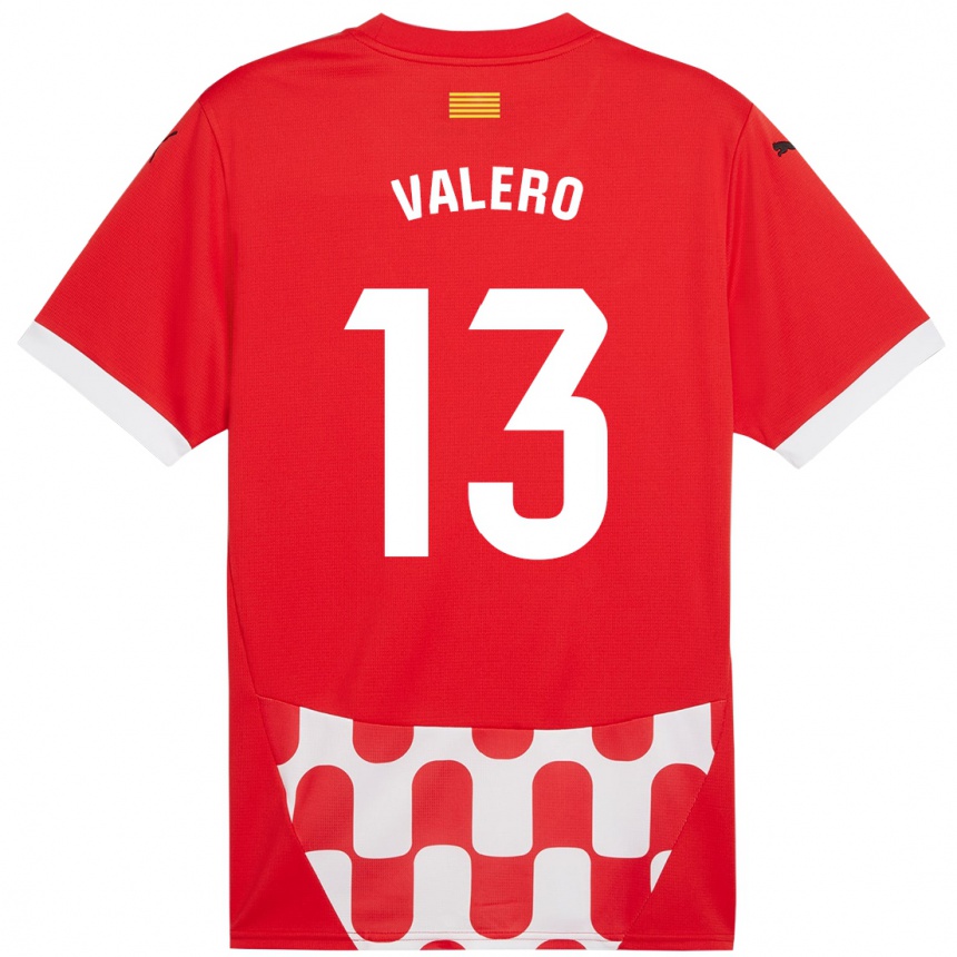 Men Football Eliana Valero #13 Red White Home Jersey 2024/25 T-Shirt Australia