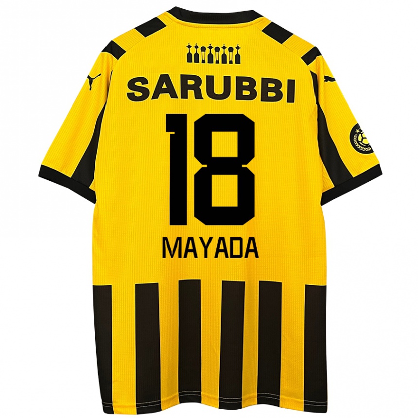 Men Football Camilo Mayada #18 Yellow Black Home Jersey 2024/25 T-Shirt Australia