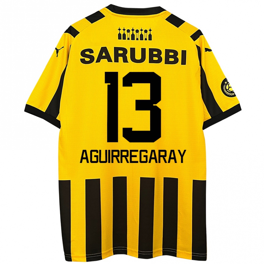 Men Football Matías Aguirregaray #13 Yellow Black Home Jersey 2024/25 T-Shirt Australia