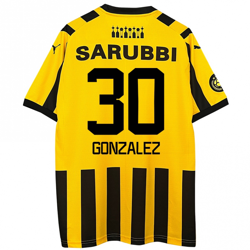 Men Football Ángel González #30 Yellow Black Home Jersey 2024/25 T-Shirt Australia