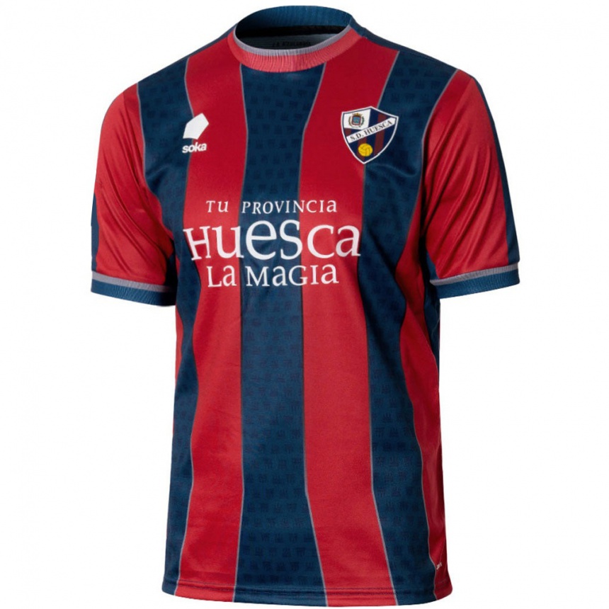 Men Football Óscar Sielva #23 Red Blue Home Jersey 2024/25 T-Shirt Australia