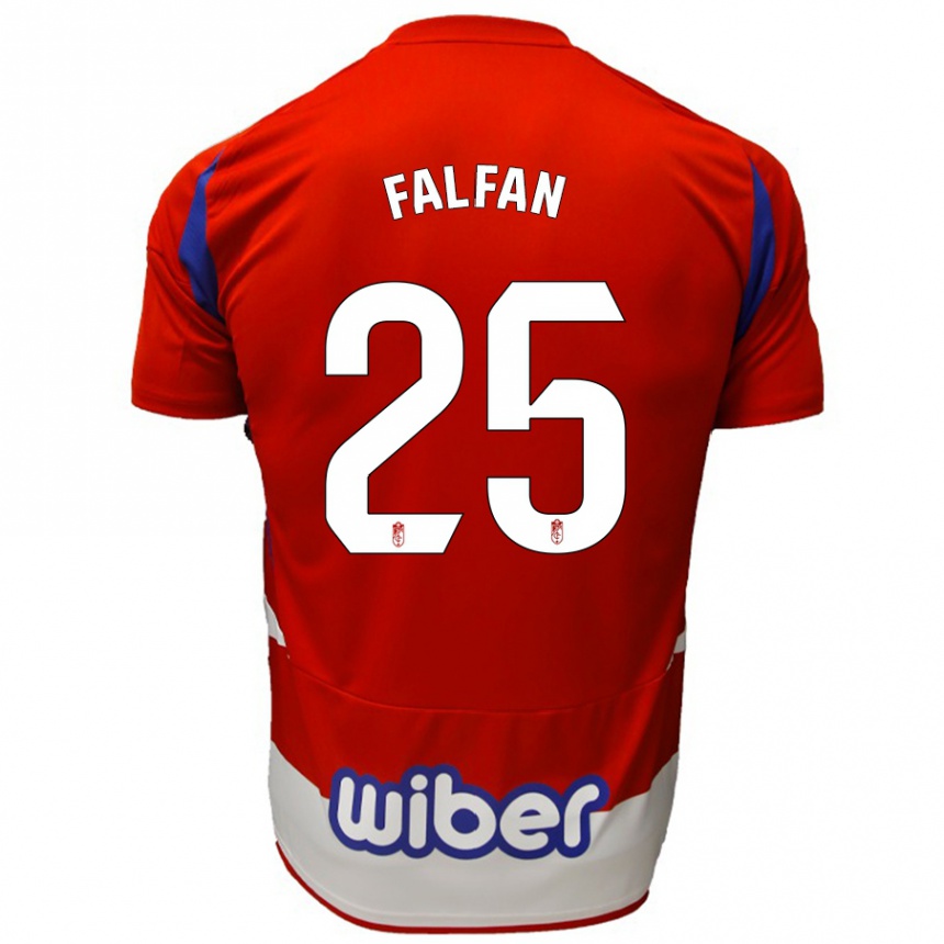 Men Football Daiana Falfán #25 Red White Blue Home Jersey 2024/25 T-Shirt Australia