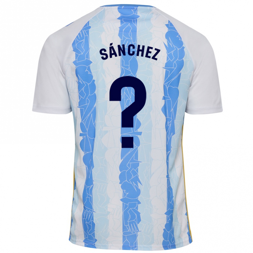 Men Football Álvaro Sánchez #0 White Blue Home Jersey 2024/25 T-Shirt Australia