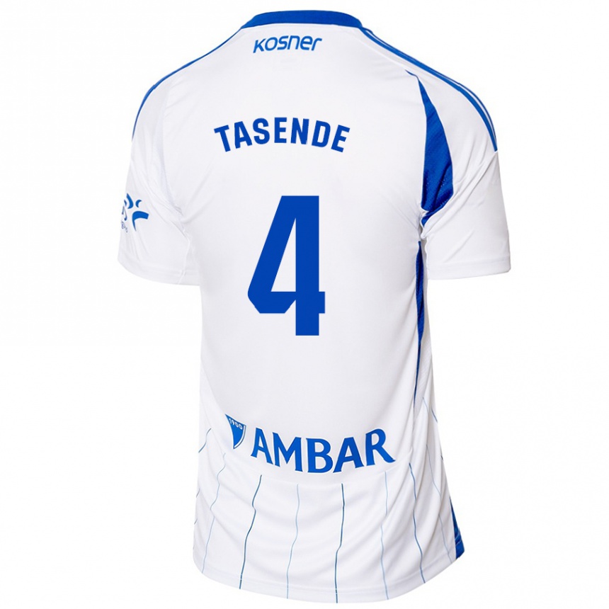 Men Football Dani Tasende #4 Red White Home Jersey 2024/25 T-Shirt Australia