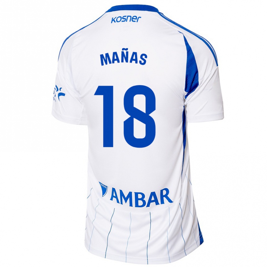 Men Football Aitor Mañas #18 Red White Home Jersey 2024/25 T-Shirt Australia