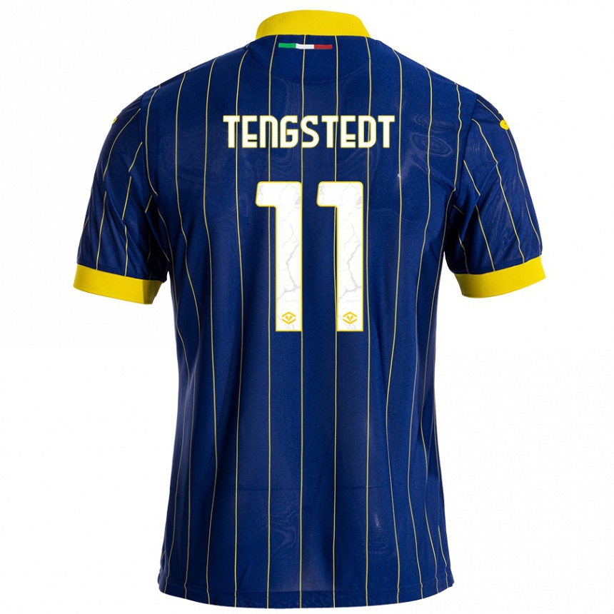 Men Football Casper Tengstedt #11 Blue Yellow Home Jersey 2024/25 T-Shirt Australia