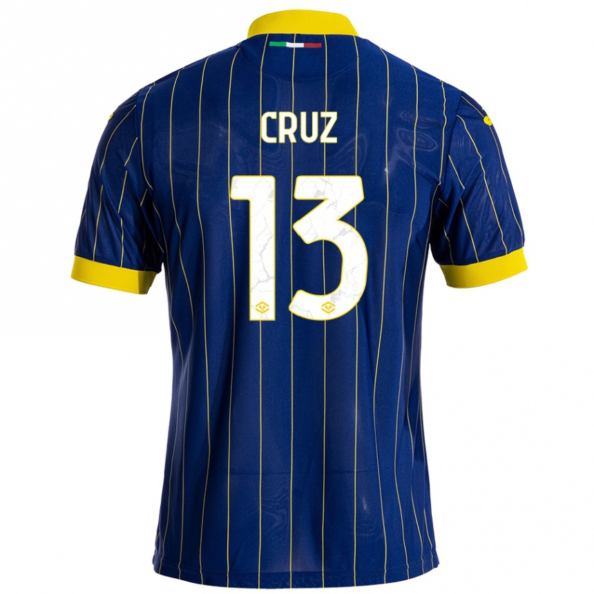 Men Football Juan Manuel Cruz #13 Blue Yellow Home Jersey 2024/25 T-Shirt Australia