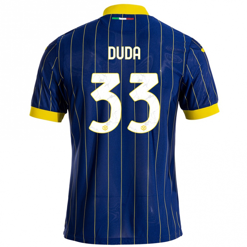 Men Football Ondrej Duda #33 Blue Yellow Home Jersey 2024/25 T-Shirt Australia