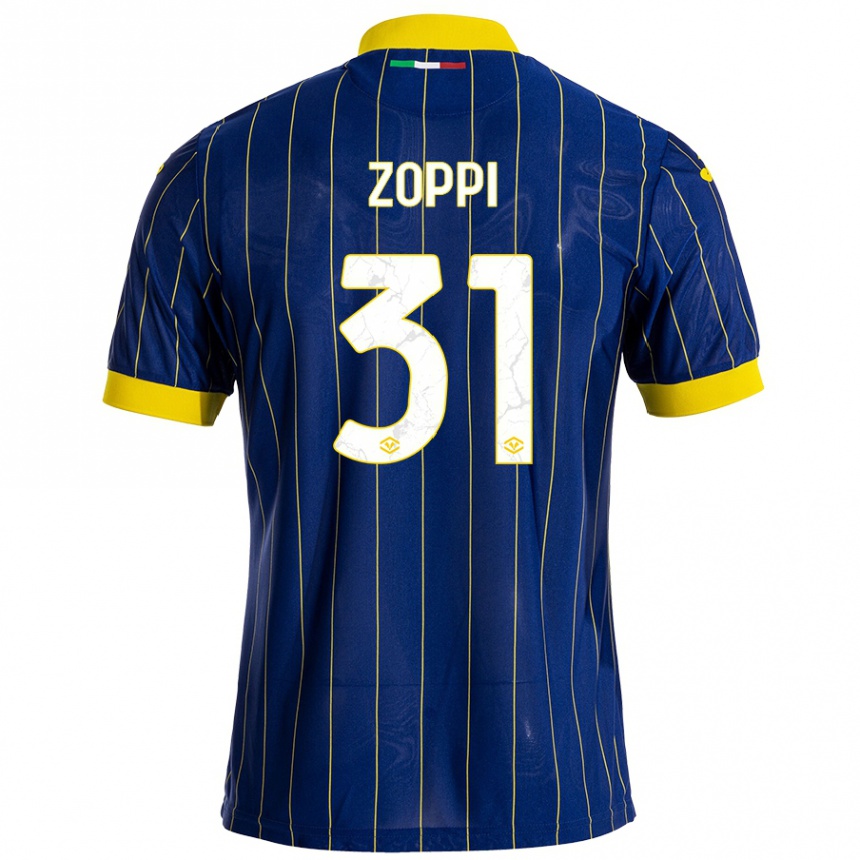 Men Football Sofia Zoppi #31 Blue Yellow Home Jersey 2024/25 T-Shirt Australia