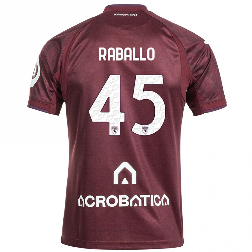 Men Football Alessio Raballo #45 Maroon White Home Jersey 2024/25 T-Shirt Australia