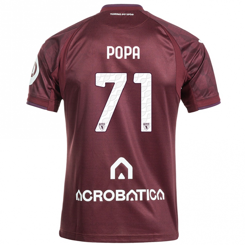 Men Football Mihai Popa #71 Maroon White Home Jersey 2024/25 T-Shirt Australia