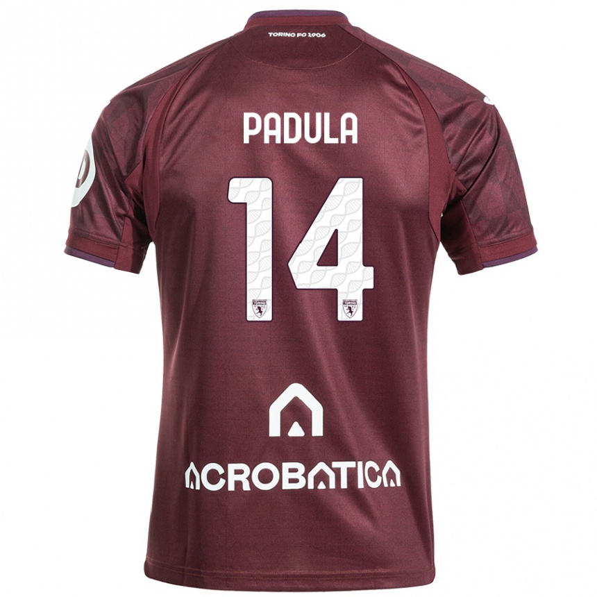 Men Football Cristian Padula #14 Maroon White Home Jersey 2024/25 T-Shirt Australia