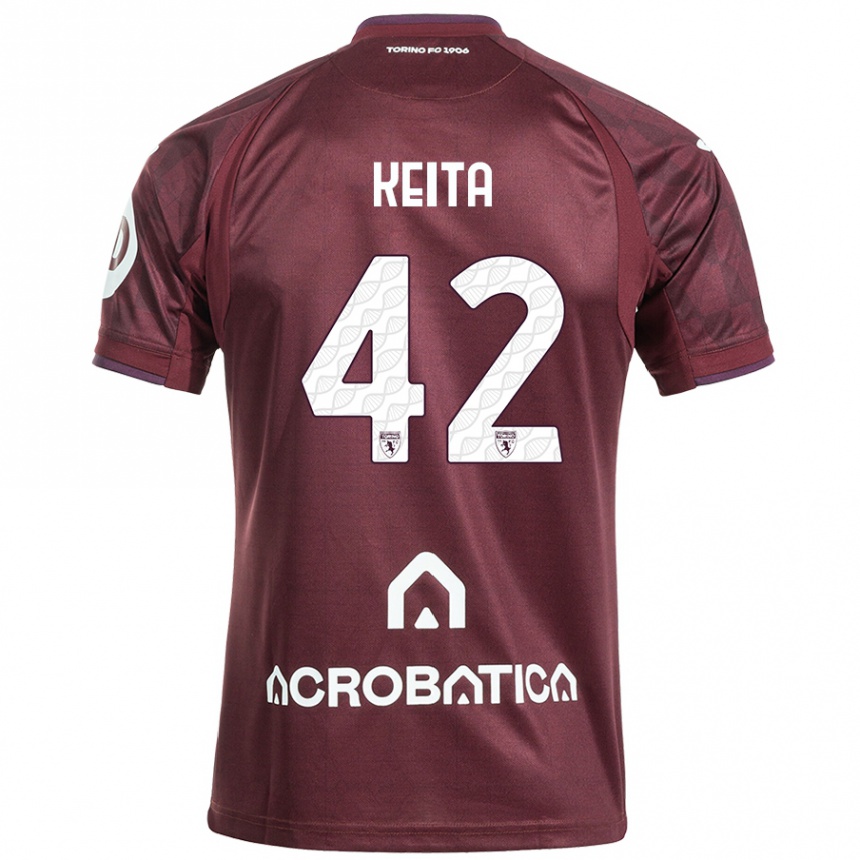 Men Football Karamoko Keita #42 Maroon White Home Jersey 2024/25 T-Shirt Australia