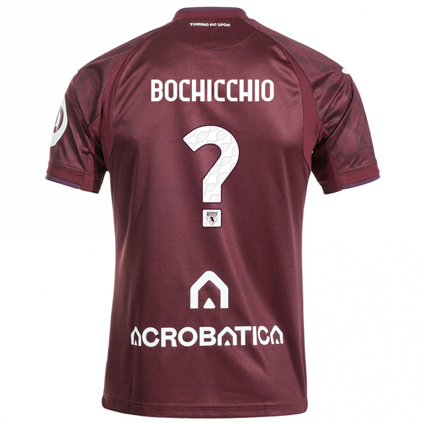 Men Football Francesco Bochicchio #0 Maroon White Home Jersey 2024/25 T-Shirt Australia